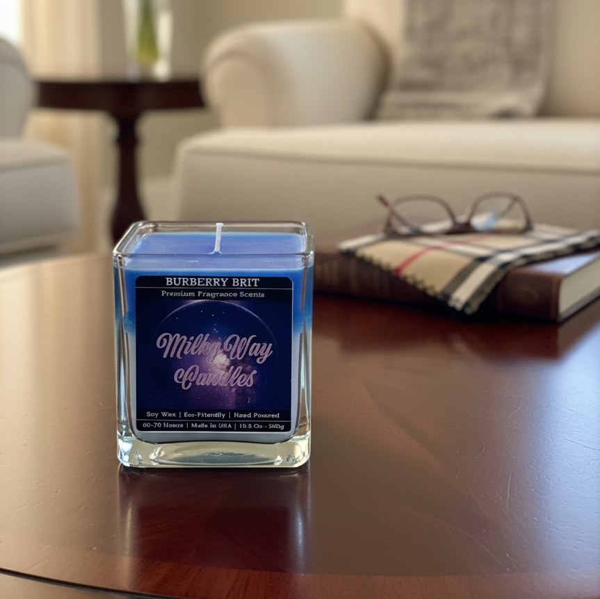 Burberry Brit High-Fragrance Load – Luxury Soy Wax Candle by Milkyway Candles 6 Oz / 10.5 Oz / 12 Oz