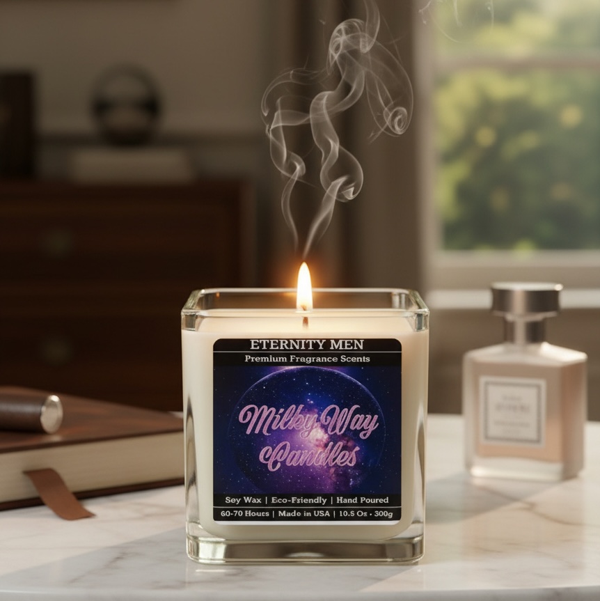 Eternity Men High-Fragrance Load – Luxury Soy Wax Candle by Milkyway Candles 6 Oz / 10.5 Oz / 12 Oz