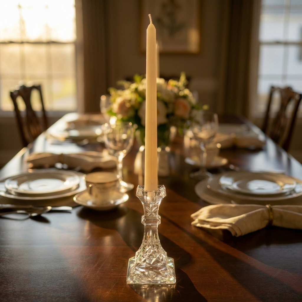 Taper Candle 12 inches Soy Wax Unscented by MilkyWay Candles - Set of 2 | 4.7 Oz